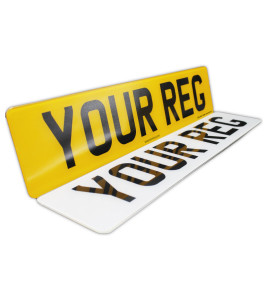 2D Car Registration Plates UK GB Both plates