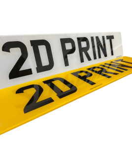 2D Car Registration Plates UK GB Both plates