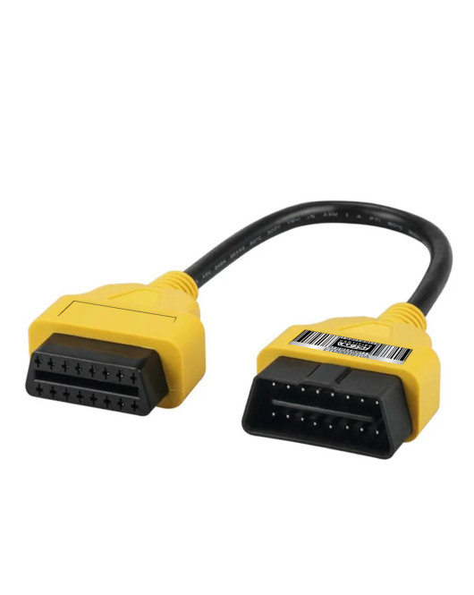 EtechDiag OBD2 16 Pin Male to Female Extension Cable 30cm Yellow