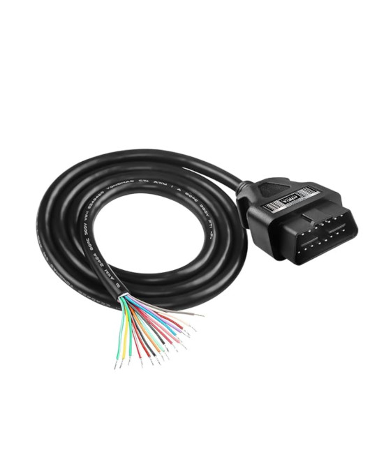 EtechDiag OBD2 Full 16 Pin Male to Open-End Plug Diagnostic Cable