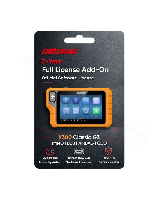 OBDSTAR License Add on for Keymaster G3 Two Year Software Subscription Full License ODO IMMO ECU AIRBAG