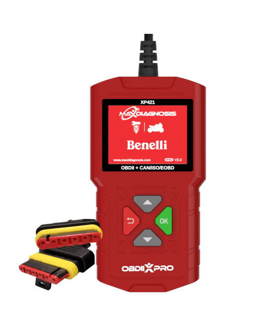 Maxidiagnosis OBDIIXPRO Benelli Double 6 Pin Flat Cable Diagnostic Engine Scanner Tool